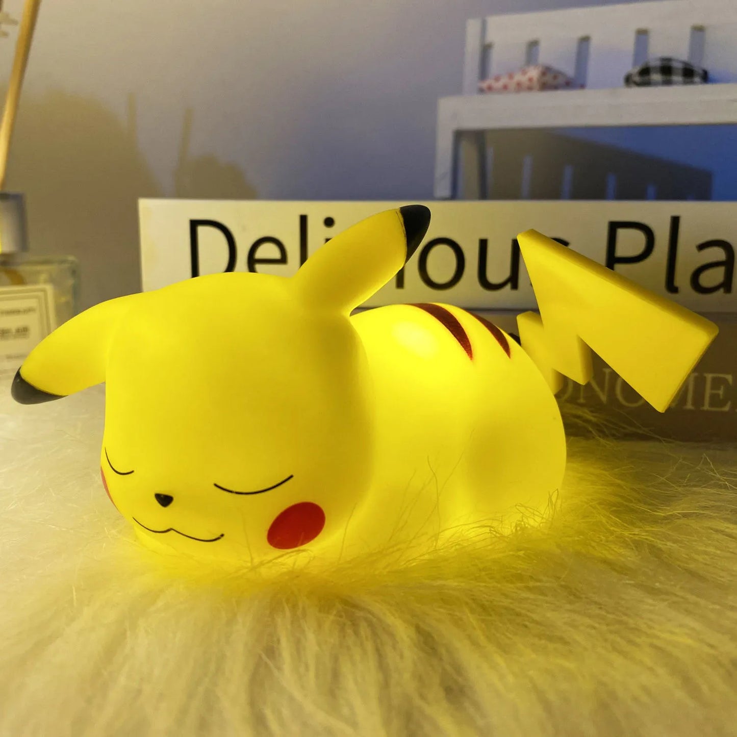 Pokemon Pikachu Night Light Cute Anime Soft Light Bedroom Bedside LED Light Room Decoration Children's Toy Gift