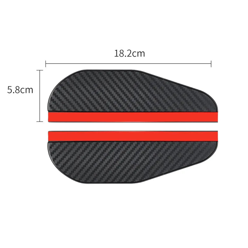 2PCS Car Rearview Mirror Rain Eyebrow Visor Carbon Fiber Car Rearview Side Snow Sun Visor Rain Cover Car Mirror Accessories