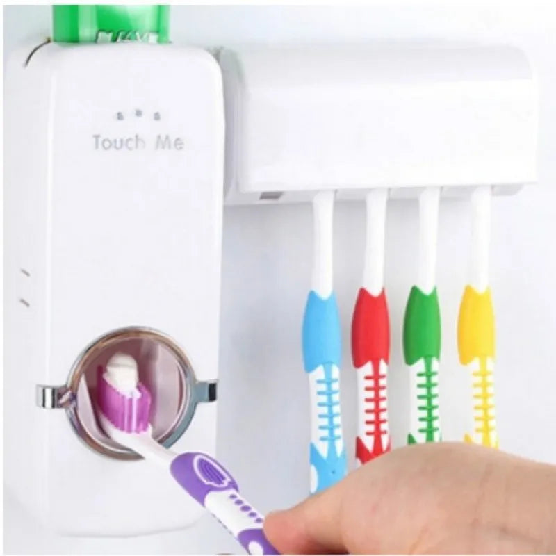 Free Flag Toothpaste Applicator Dispenser And Brush Holder For Bathroom Use