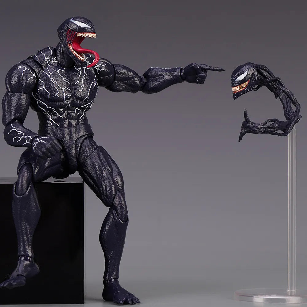 Venom SHF Spider Man Marvel legends Action Figure Joint Movable Toys Change Face Statue Model Doll Collectible kids for Toy Gift