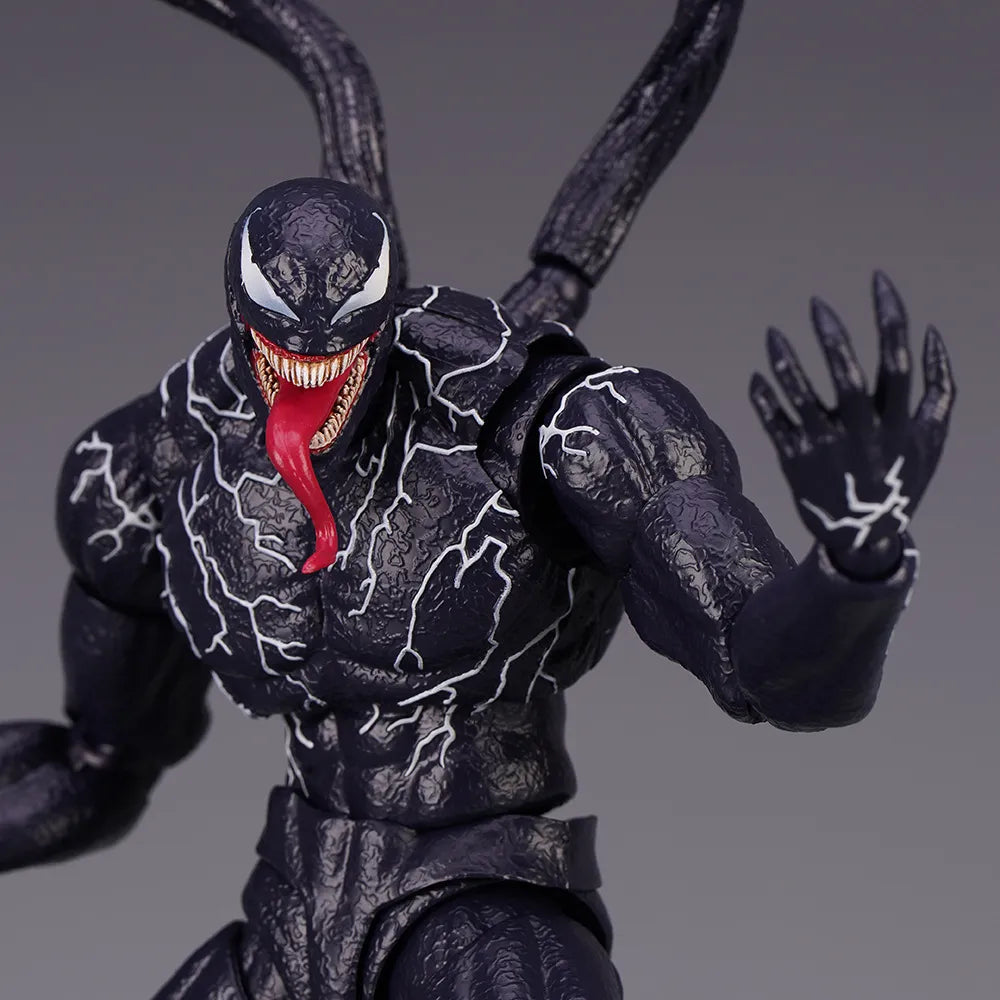 Venom SHF Spider Man Marvel legends Action Figure Joint Movable Toys Change Face Statue Model Doll Collectible kids for Toy Gift