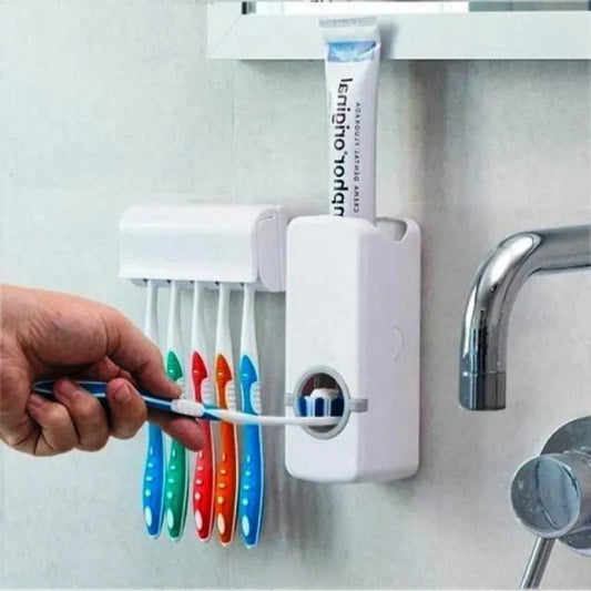 Free Flag Toothpaste Applicator Dispenser And Brush Holder For Bathroom Use