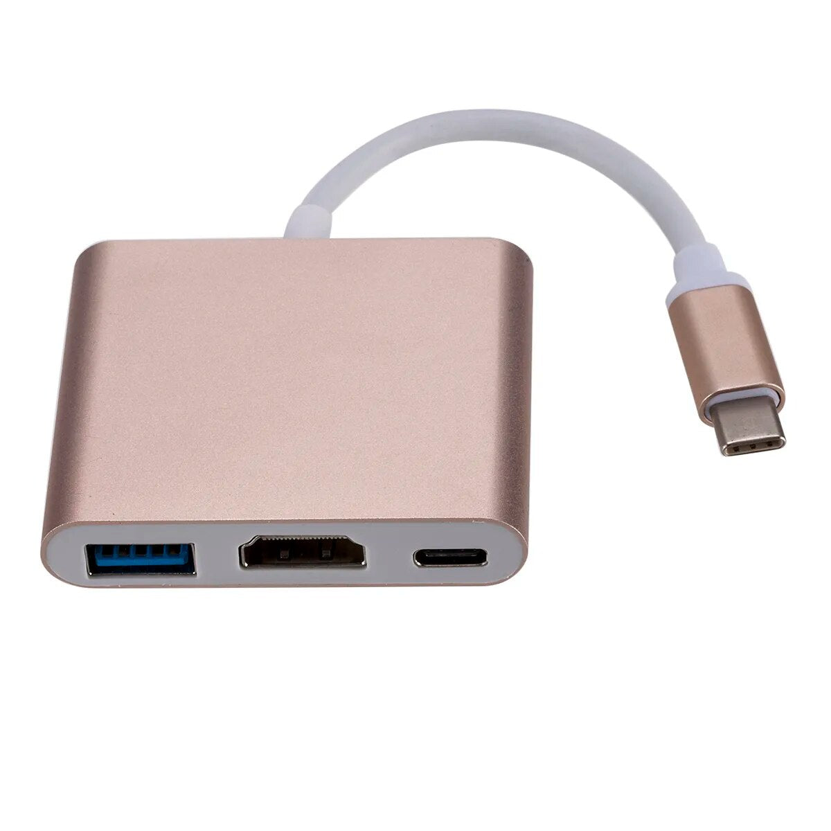 3 in 1 Type C To HDMI-compatible USB 3.0 Charging Adapter USB-C 3.1 Hub for Mac Air Pro Huawei Mate10 Samsung S8 Plus